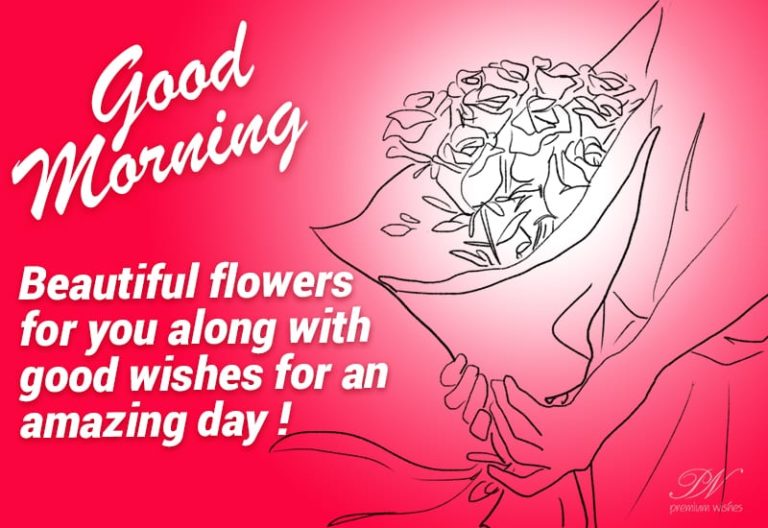Good Morning – Beautiful flowers for you along with good wishes for an amazing day
