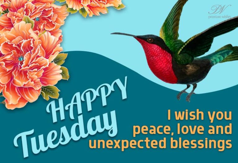 Happy Tuesday Greetings – I wish you peace, love and unexpected blessings