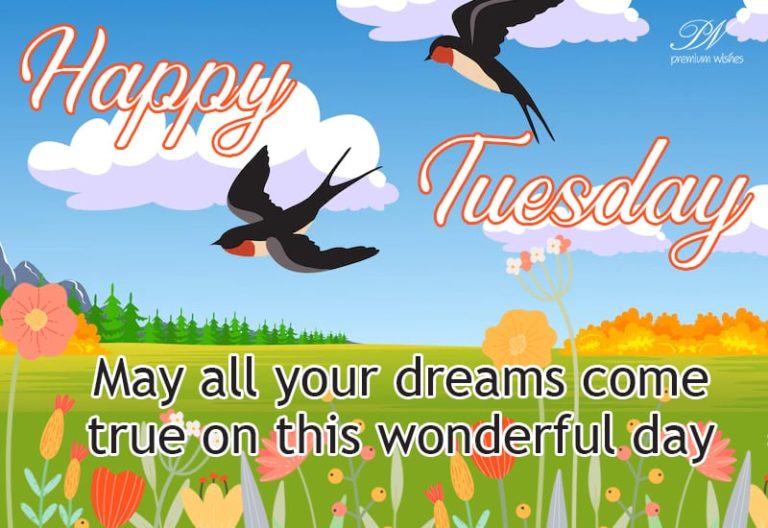 Happy Tuesday – May all your dreams come true on this wonderful day