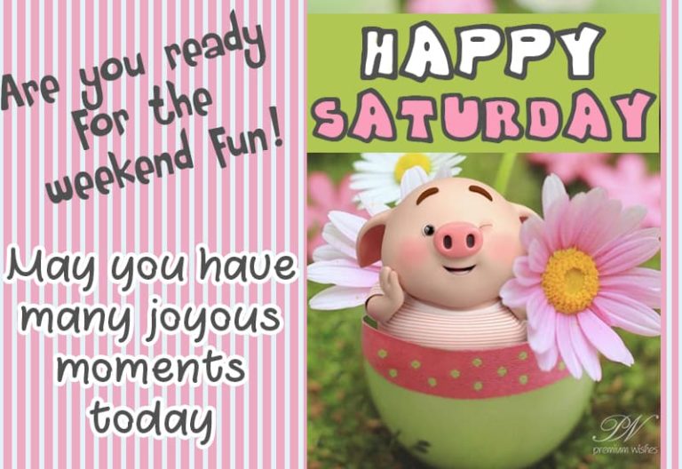 Are you ready for the weekend fun – May you have many joyous moments today – Happy Saturday