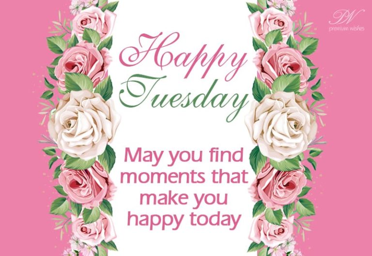 Happy Tuesday – May you find moments that make you happy today