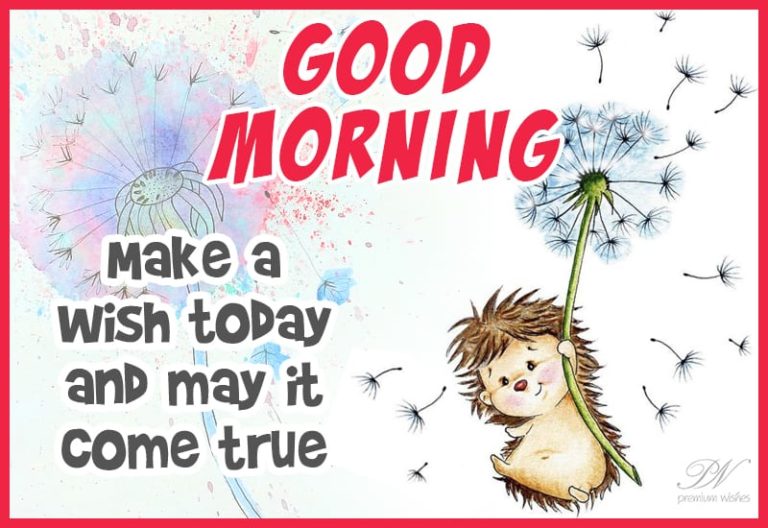 Good Morning  – Make a wish today and may it come true