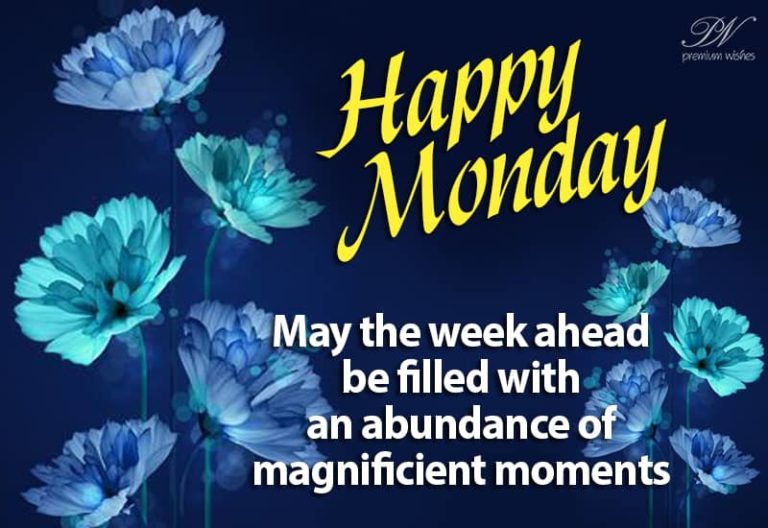 Happy Monday – May the week ahead be filled with an abundance of magnificent moments
