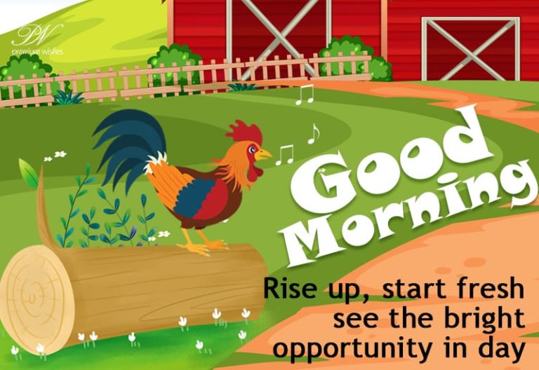 Good Morning  – Rise up, start fresh, see the bright opportunity in the day
