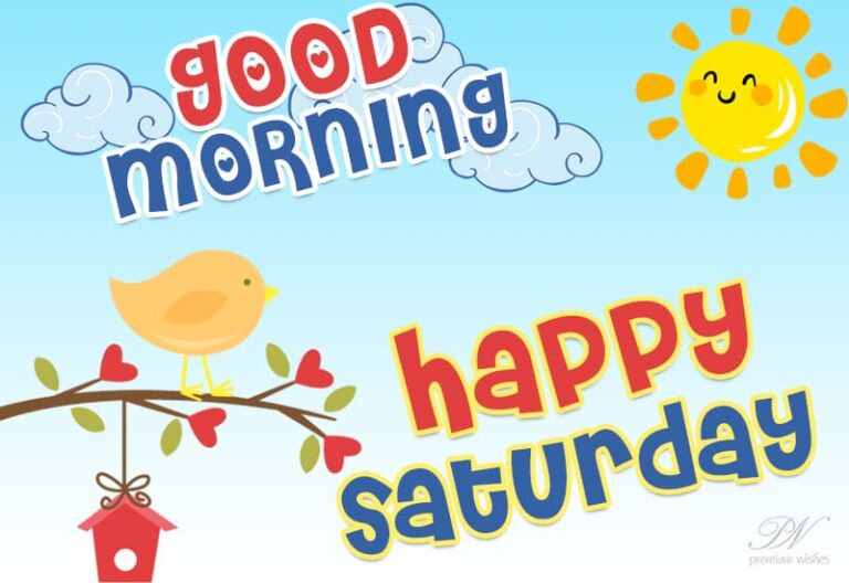Good Morning – Happy Saturday – Enjoy the sunny morning