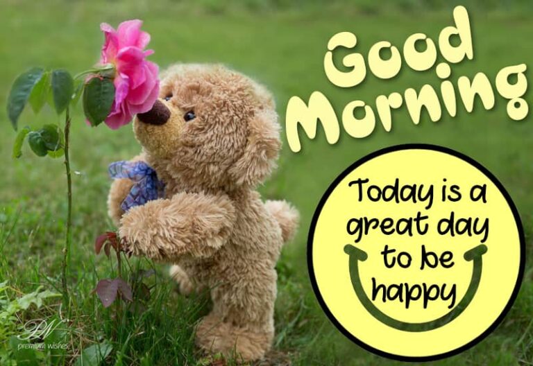 Good Morning – Today is a great day to be happy