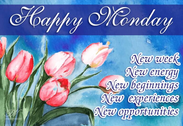 Happy Monday – New week, new energy, new beginnings new experiences new opportunities