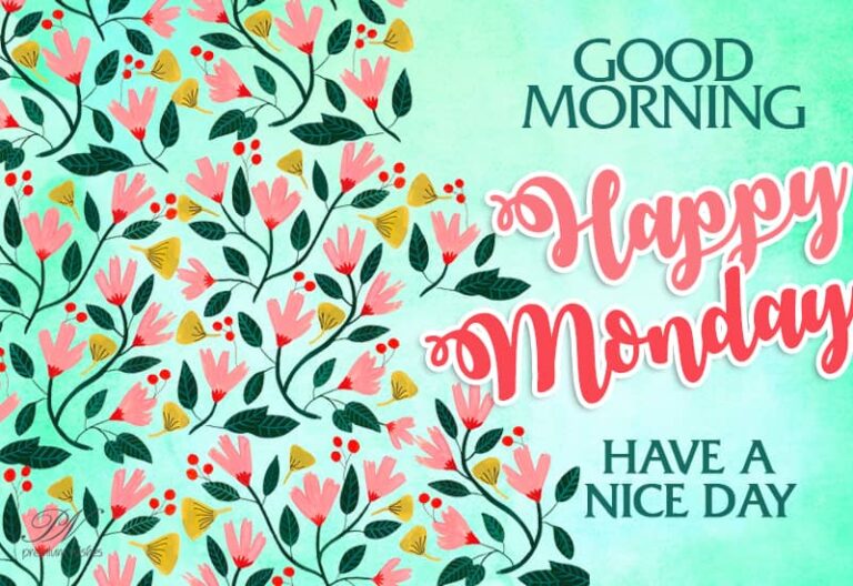 Good Morning – Happy Monday Friends – Have a nice day