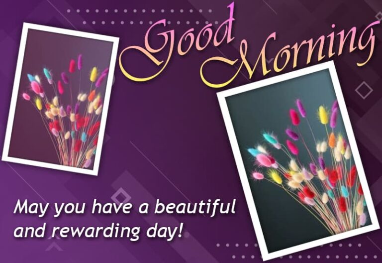 Good Morning – May you have a beautiful and rewarding day