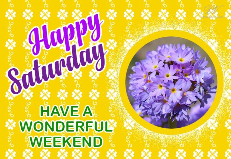 Happy Saturday – Have a wonderful weekend