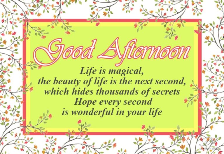 Good Afternoon Wishes
