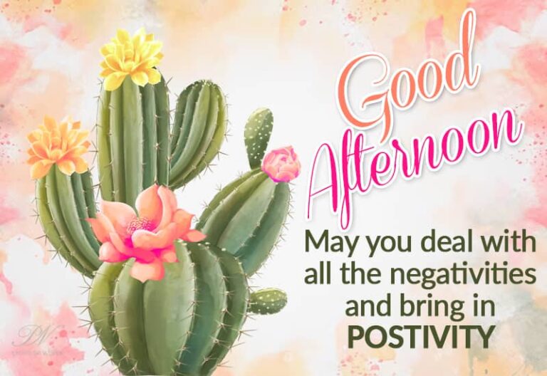 May you deal with all negativities and bring in positivity – Good Afternoon