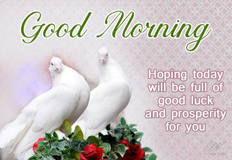 Good Morning – Hoping today will be full of good luck and prosperity for you