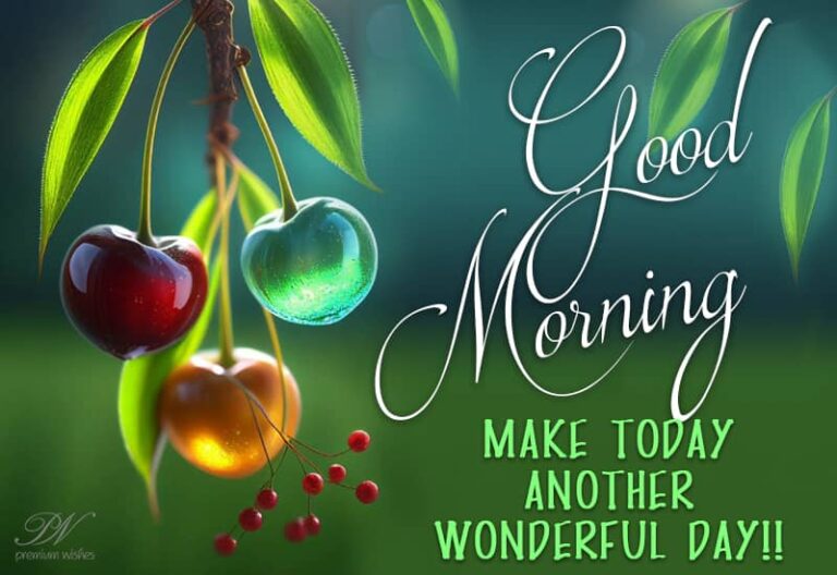 Good Morning – Make today another wonderful day