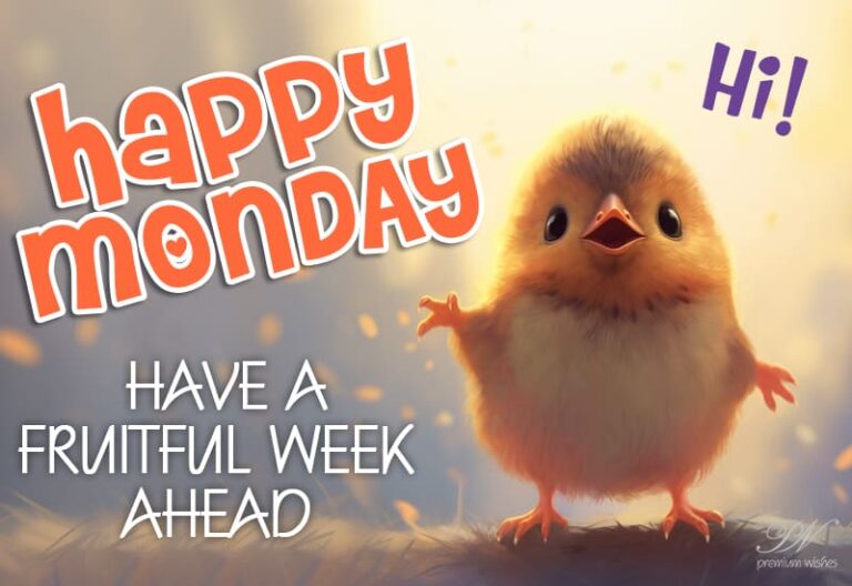 Happy Monday – Have a fruitful week ahead