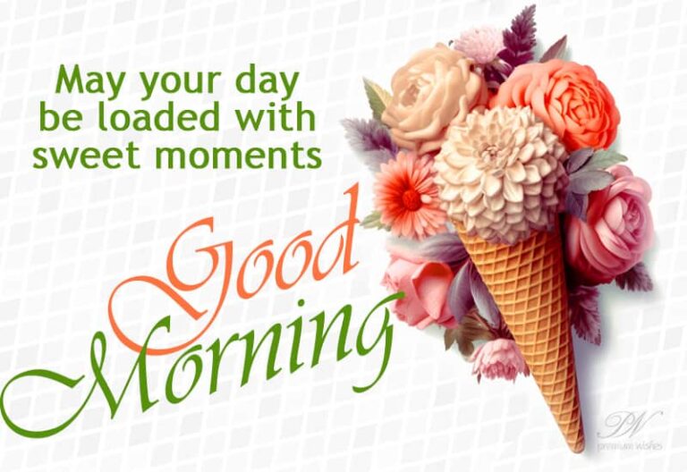 Good Morning – May your day be loaded with sweet moments