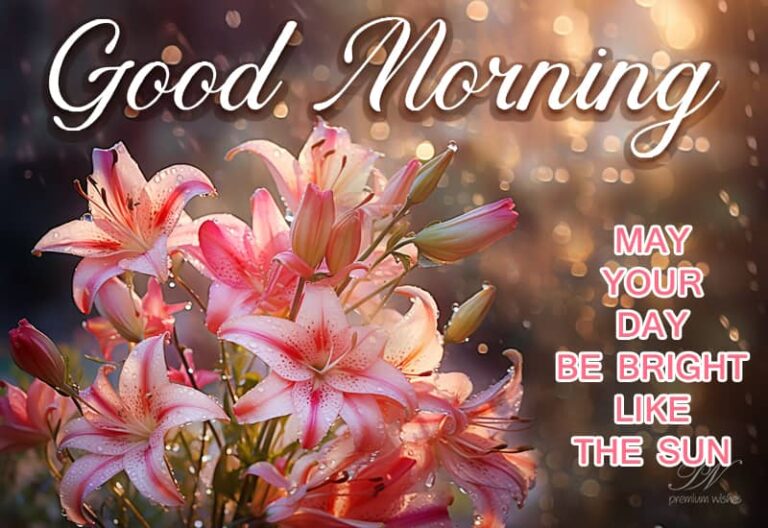 Good Morning – May your day be bright like the Sun