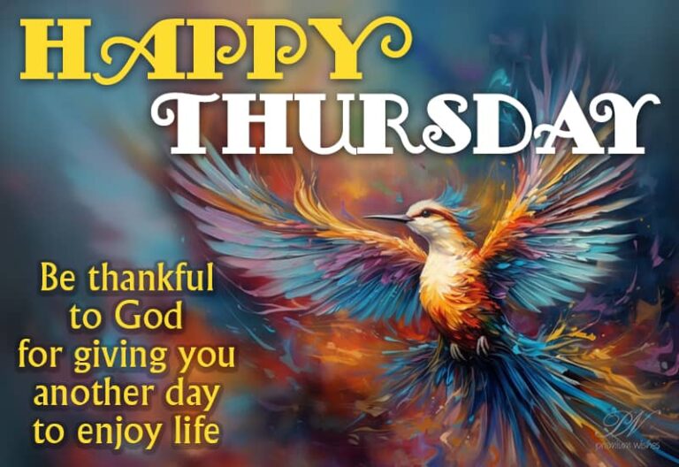 Happy Thursday – Be thankful to God for giving you another day to enjoy life