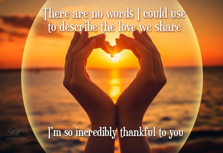 There are no words I could use to describe the love we share – I am so incredibly thankful to you