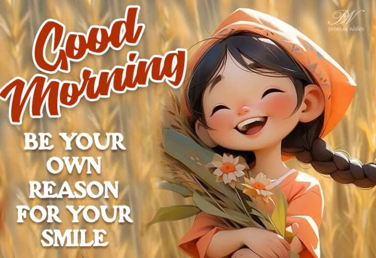 Good Morning – Be your own reason for your smile
