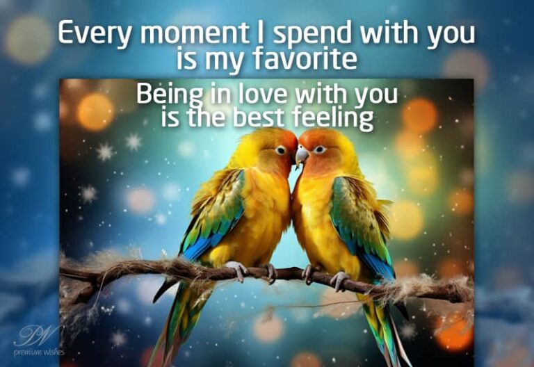 Every moment I spend with you is my favorite