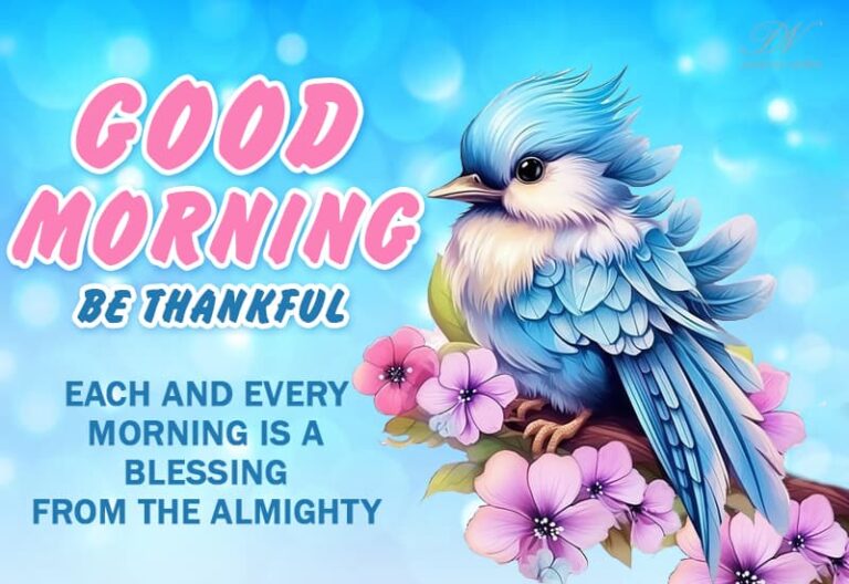 Good Morning – Be Thankful – Each and Every morning is a blessing from the Almighty