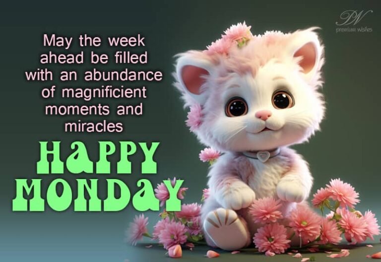 Happy Monday – May the week ahead be filled with an abundance of magnificent moments and miracles
