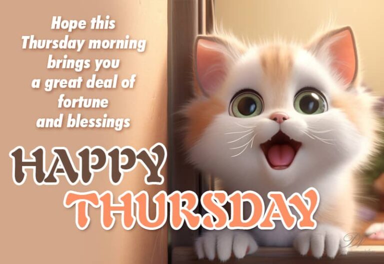 Hope this Thursday morning bring you a great deal of fortune and blessings – Happy Thursday
