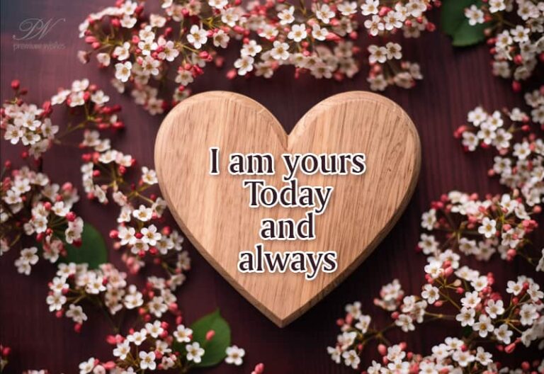 I am yours today and always