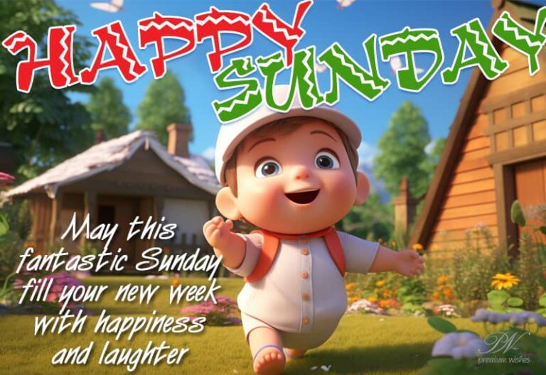 Happy Sunday – May this fantastic Sunday fill your new week with happiness and laughter