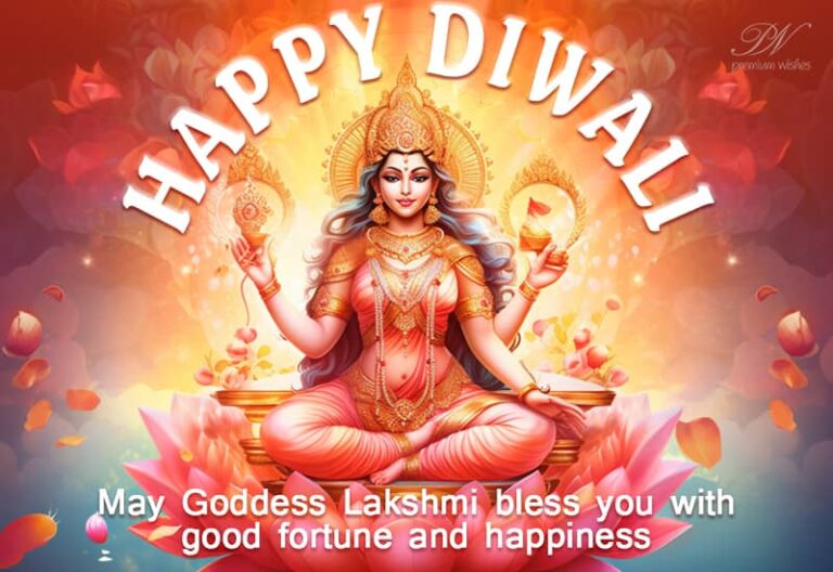 Happy Diwali – May Goddess Lakshmi bless you with good fortune and happiness