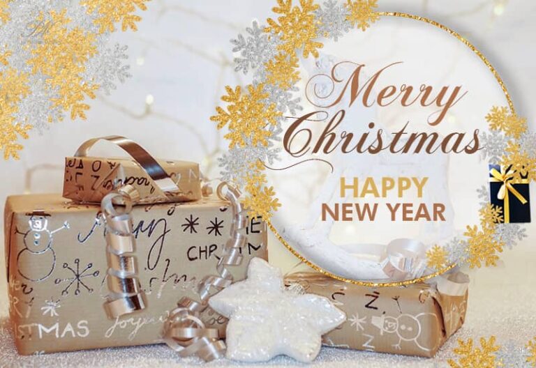 Friends Merry Christmas and Happy New Year Greetings