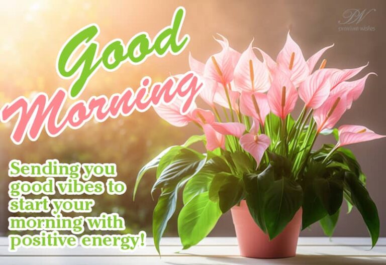 Good Morning – Sending you good vibes to start your morning positive energy
