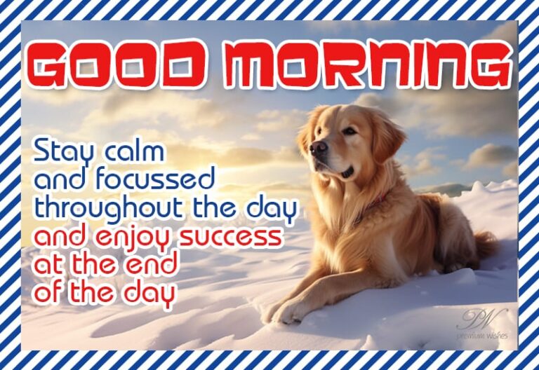 Good Morning – Stay calm and focused throughout the day
