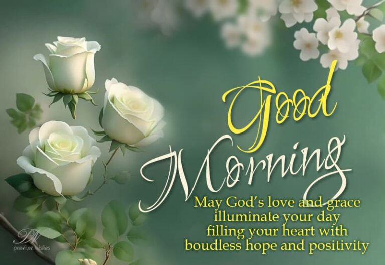 Good Morning – May God’s love and grace illuminate your day