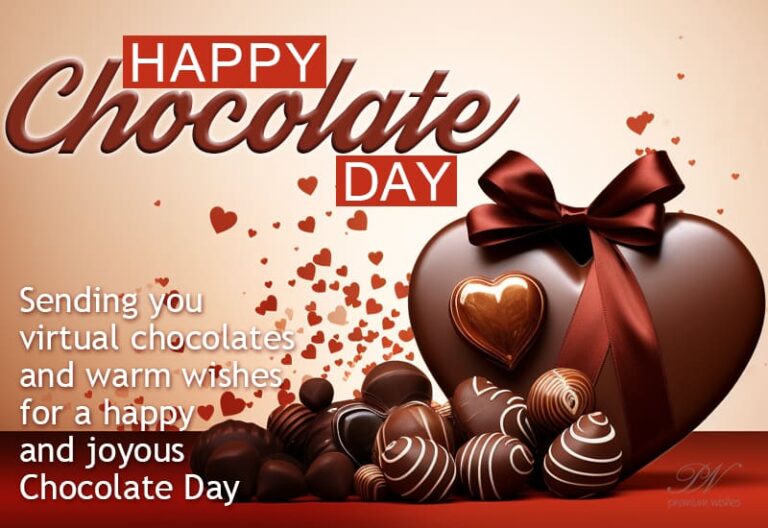 Happy Chocolate Day – Sending you virtual chocolates and warm wishes for a happy and joyous Chocolate Day