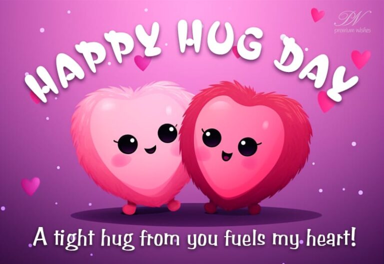 Happy Hug Day – A tight hug from you fuels my heart