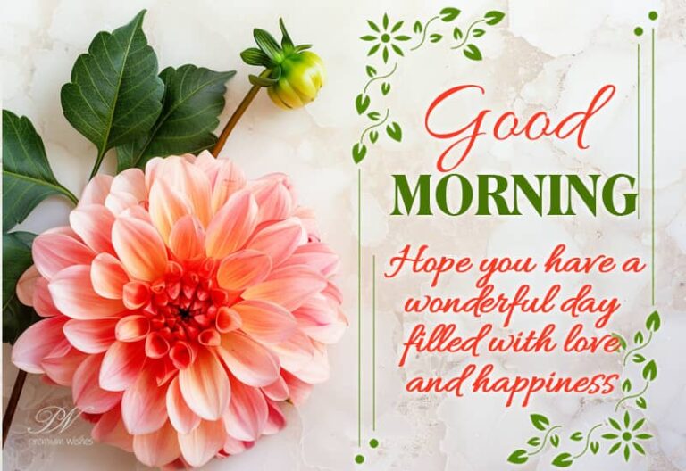 Good Morning – Hope you have a wonderful day filled with love and happiness