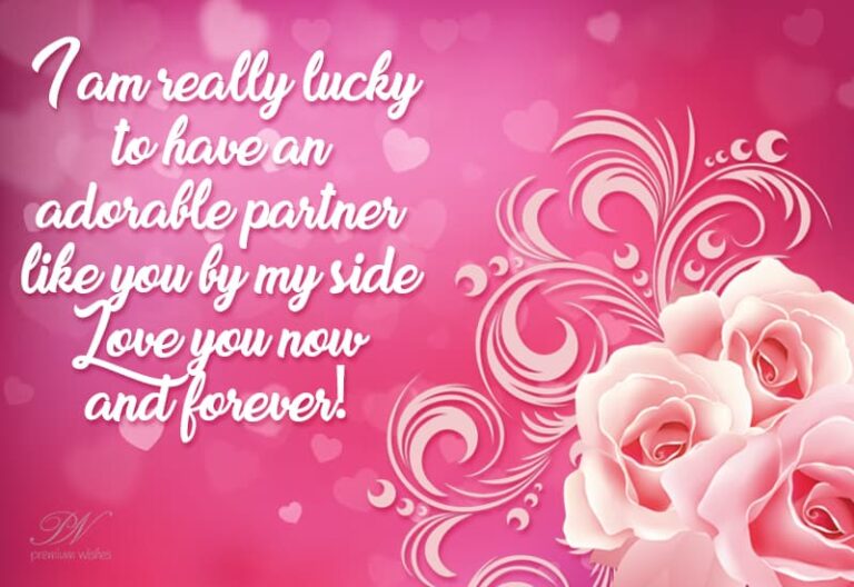 I am really lucky to have an adorable partner like you by my side