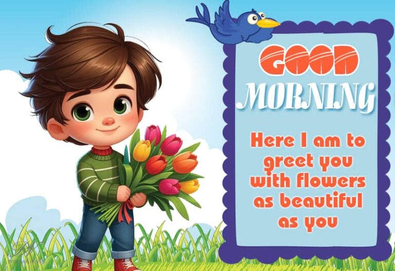 Good Morning – Here I am to greet you with flowers as beautiful as you