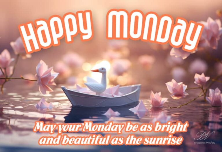 Happy Monday – May your Monday be as bright and beautiful as the sunrise