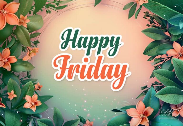 Wishing you a Friday that sparkles with joy and radiates positivity. Enjoy every moment!