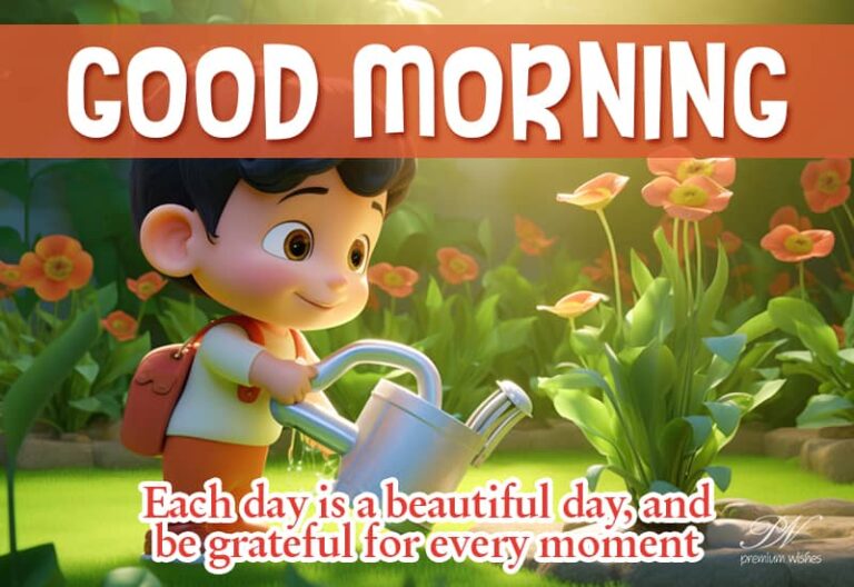 Good Morning – Each day is a beautiful day and be grateful for every moment