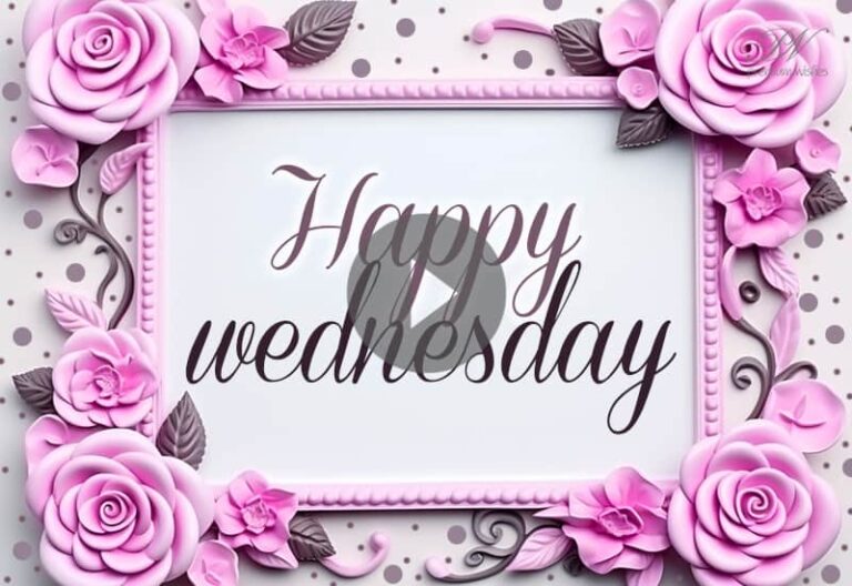 Happy Wednesday with pink flowers – Wednesday Greetings