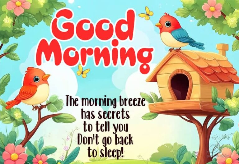 Good Morning – The morning breeze has secrets to tell you – Don’t go back to sleep