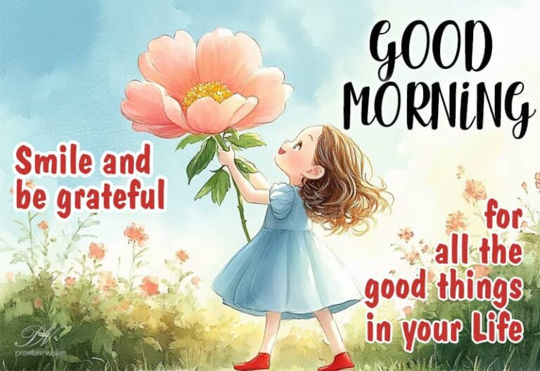 Smile and be grateful for all the good things in your life – Good Morning