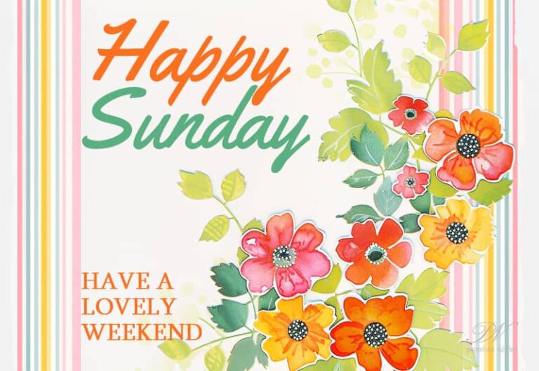 Happy Sunday – Have a lovely weekend friends