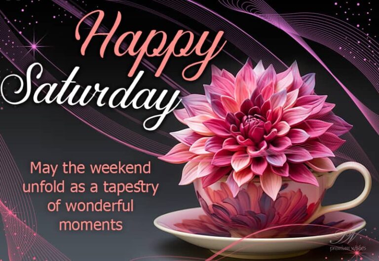 Happy Saturday – May the weekend unfold as a tapestry of wonderful moments