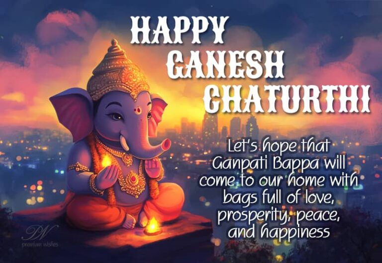Happy Ganesh Chaturthi – Let’s hope that Ganpati Bappa will come to our home with bags full of love, prosperity, peace and happiness