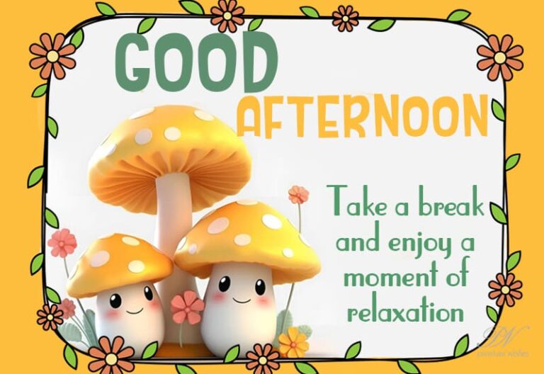 Good Afternoon – Take a break and enjoy a moment of relaxation